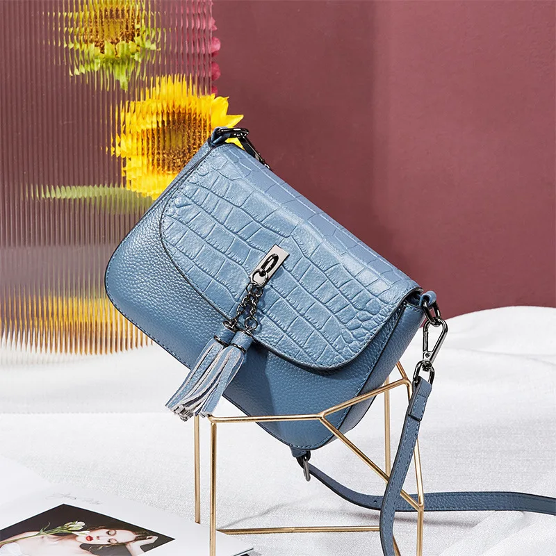 

2021 New Fashion All Match Tasse Alligator Crossbody Bag for Women Luxury Designer Handbags High Quality Cow Leather Purses Gg