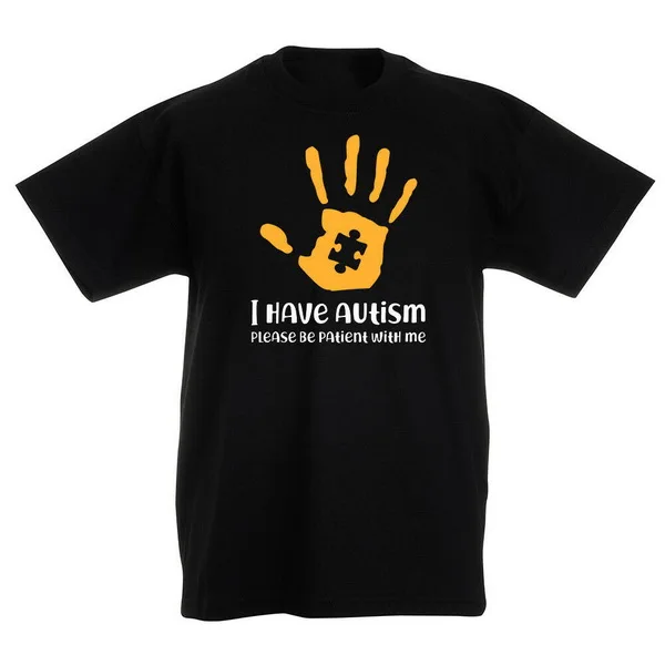 Дети у меня аутизм быть терпеливым Футболка-головоломка понимание Autistic подарок