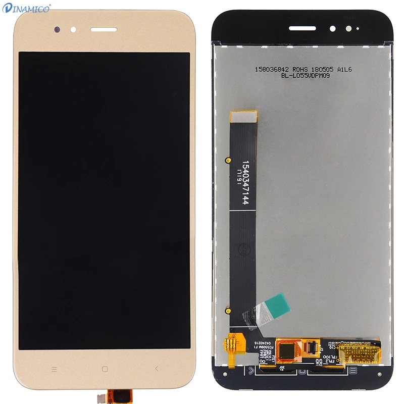 Dina mi co скидка A1 Lcd для Xiao mi 5X Lcd mi 5X mi 5X дисплей с кодирующий преобразователь сенсорного экрана в сборе с рамкой mi ddle - Цвет: Gold No Frame