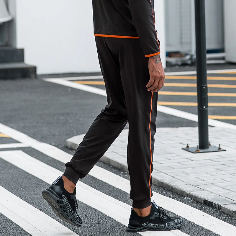 Брюки мужские для фитнеса и бодибилдинга Брендовые повседневные эластичные