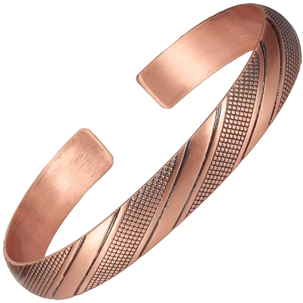 

Wollet 6.7'' Non Magnetic Copper Bracelet Bangle Women Jewelry Cuff Bracelet Ladies