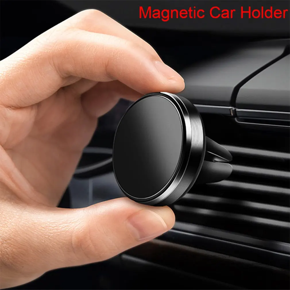 

NEW Mini Black Magnetic Bracket for Car Grid with Powerful Magnet for Phone GPS Mini Support for Mobile in Vehicle