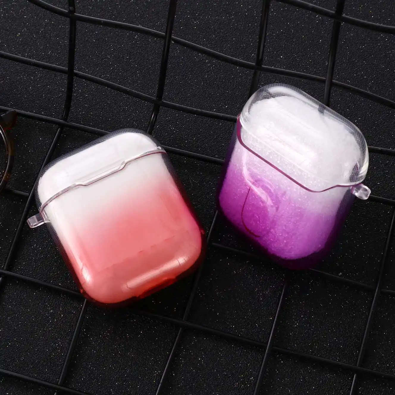 Чехол для AirPods, Роскошный прозрачный градиентный ТПУ защитный чехол, беспроводной чехол для наушников Air pods 2, силиконовый прозрачный Чехол