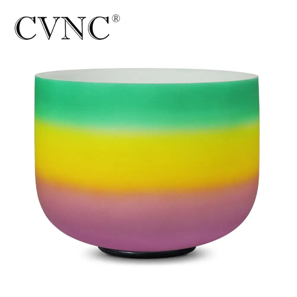 CVNC 8 &quotNote F сердце чакра Радуга цветной Матовый Кварцевый Поющий