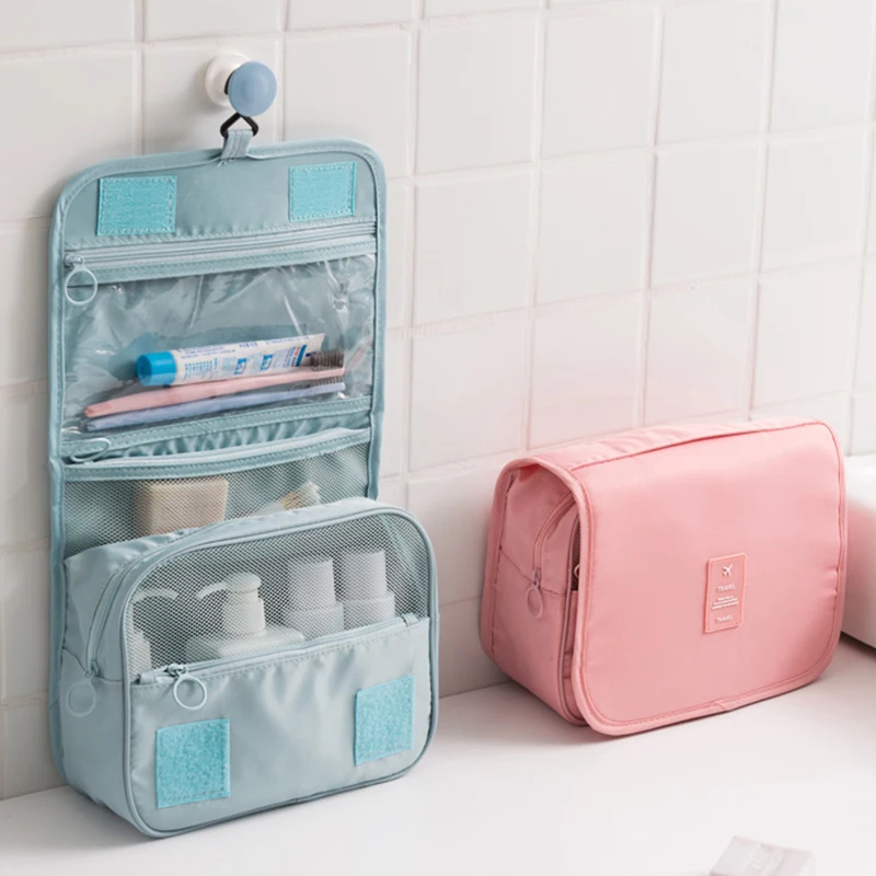 

High Quality Women Makeup Bags Travel Cosmetic Bag Toiletries Organizer Waterproof Storage Neceser Hanging Bathroom Wash Bag