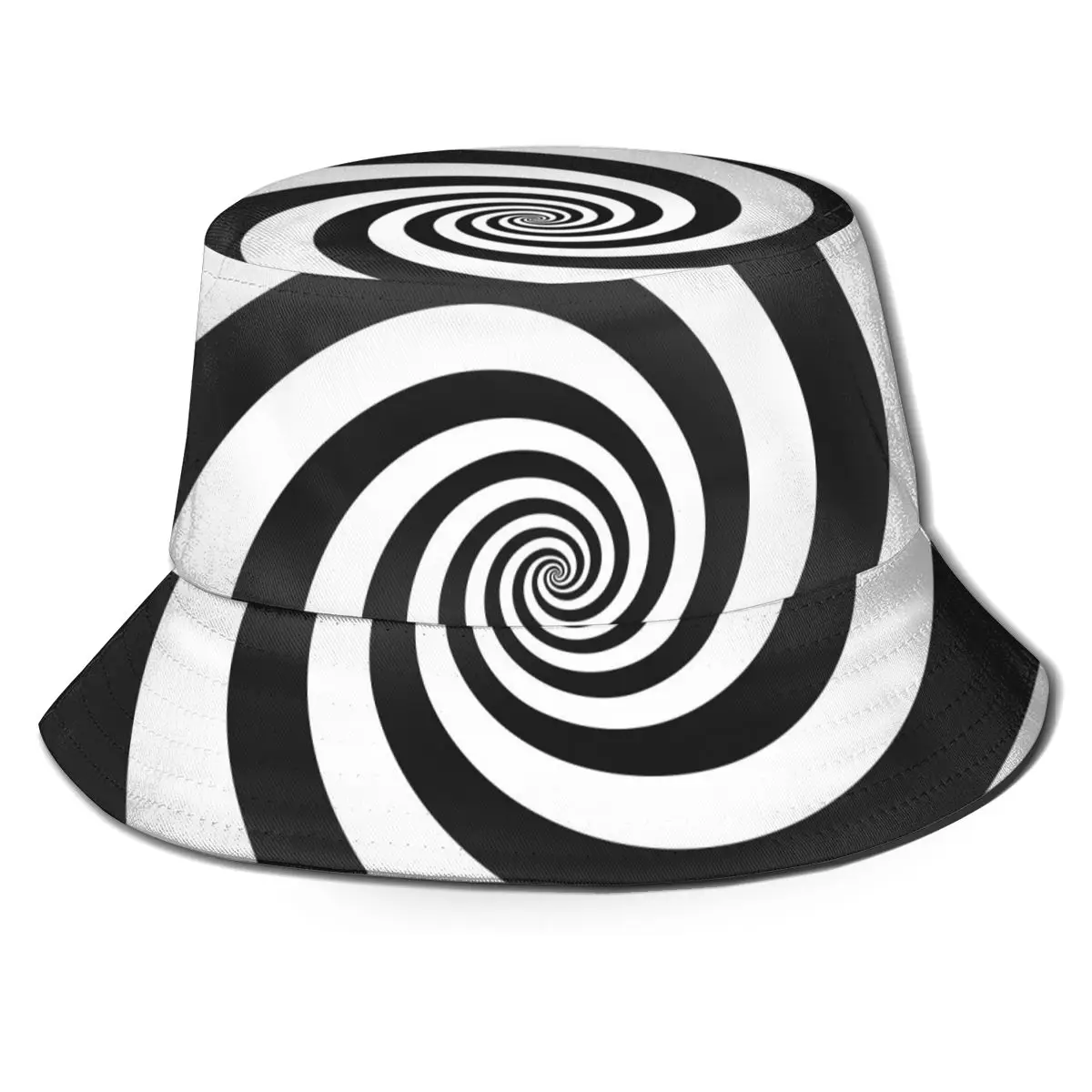 

CINESSD 2021 Men Women Summer Hypnotic Psychedelic Spiral Bucket Hat Bob Fisherman hat Outdoor Travel Sun Visor Fashion Panama