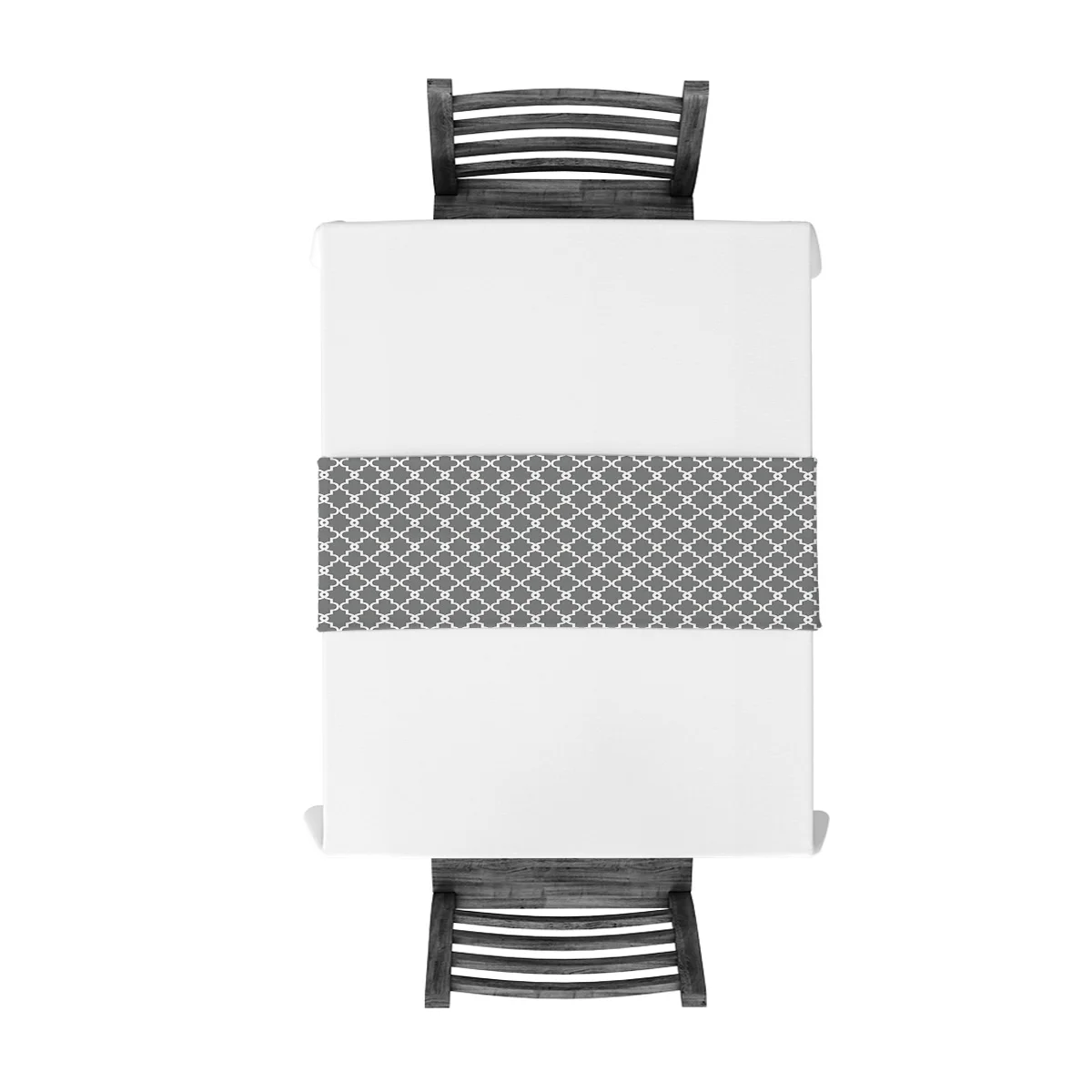 Геометрические серые и белые решетки скатерти рождественские украшения для дома