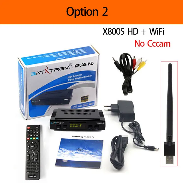 no 1 year 5 clines Satxtrem X800S HD Ccam спутниковый ресивер DVB-S2 Цифровой 1080P рецептор Azamerica Испания ТВ Тернер приемник с MT7601 Wifi - Цвет: no 1 year 5 clines