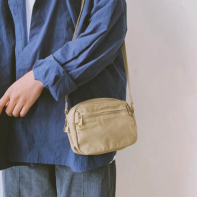 Youda оригинальный Простой холщовый материал сплошной цвет сумка на плечо модная