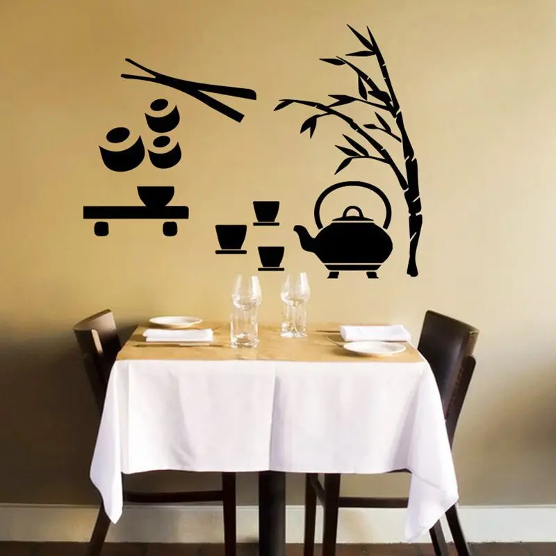 Суши Наклейка Стикер для ресторана постеры виниловые настенные наклейки Pegatina