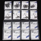 15 шт.корт. 5003 высокочастотный черный никелевый размер 1-14 сплав Материал зазубренный крючок круглая форма для Parker Bass рыболовный инструмент