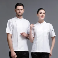 kitchen chefs work clothes short sleeves summer thin mens white chinese style cookwear clothes breathable
