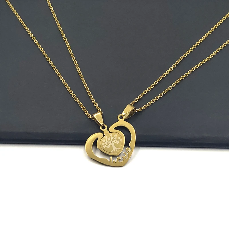 1 пара модных Подвесок в виде дерева жизни любовь ожерелье из нержавеющей стали