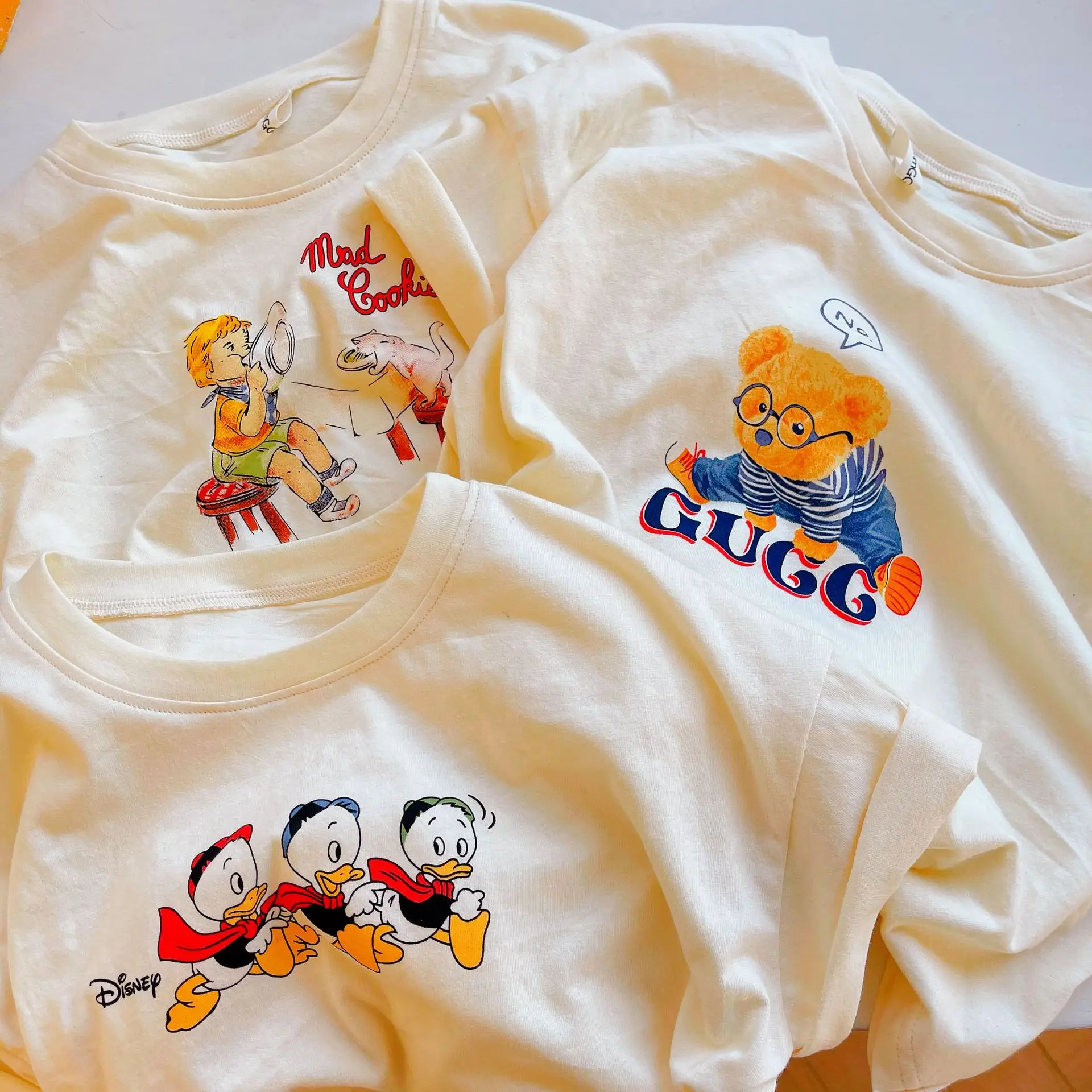 

Children's T-shirt 2021 Spring New Baby Boys and Girls Cartoon Print Short-sleeved T Shirt Baby Boys and Girls Casual Top Tees