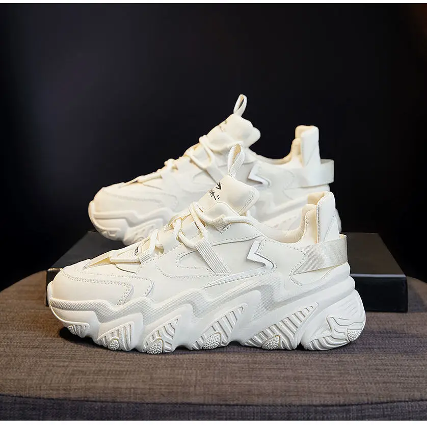 

Clunky Shoes 2021 New Spring and Autumn Women's Shoes Spring White Shoes Casual Sneakers Ins Fashion