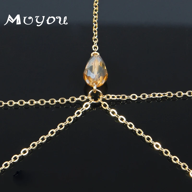 Женская свадебная повязка на голову с кристаллами золотистого цвета T011 2018 |