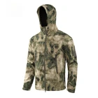 Зимняя тактическая куртка из мягкой кожи акулы, мужское водонепроницаемое флисовое пальто с защитой от ветра, одежда для охоты, камуфляжная армейская куртка в стиле милитари