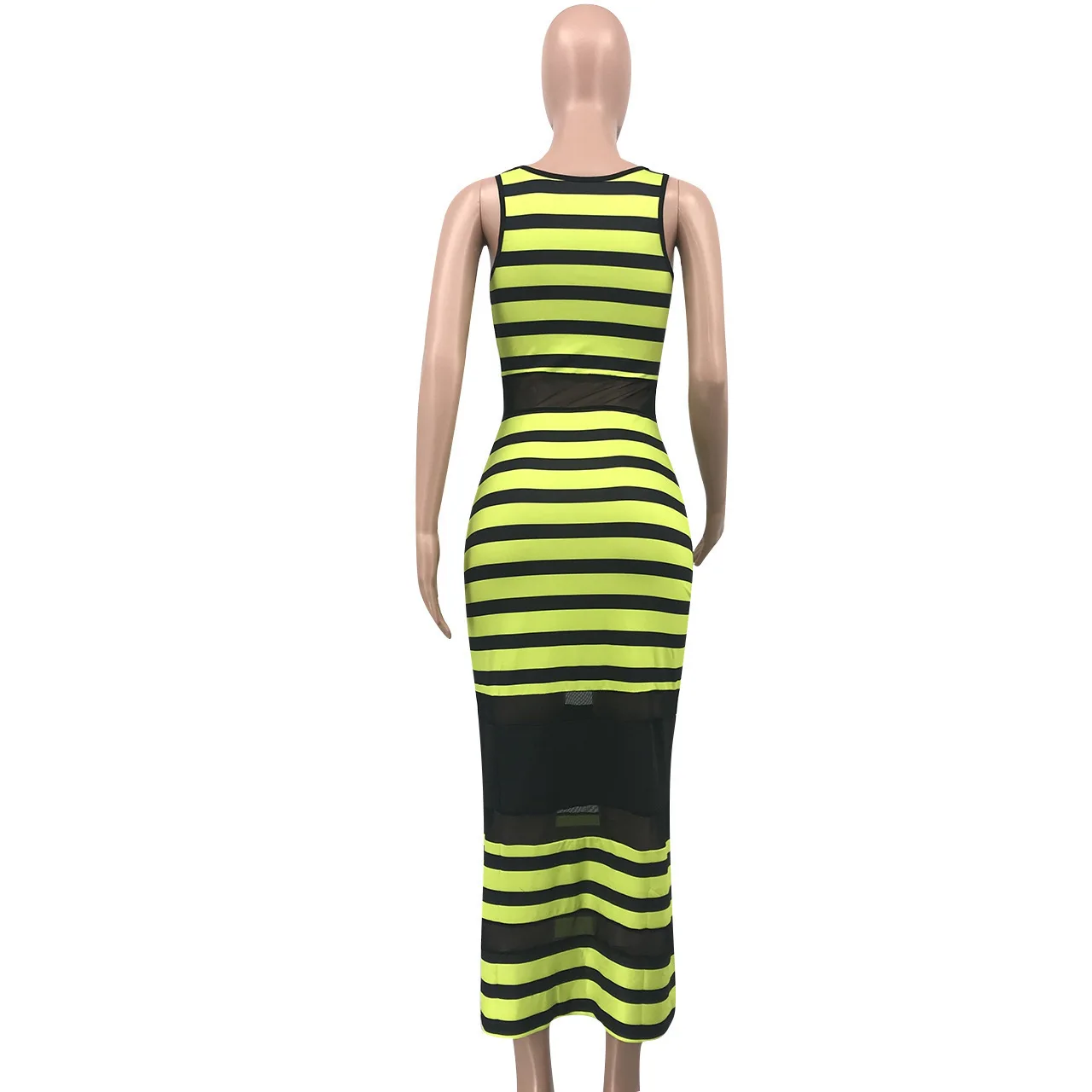 Летнее женское платье облегающее роскошное Сетчатое Каскадное с оборками макси