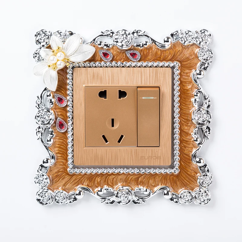 Новый переключатель Стикеры смолы один светильник объемного звучания гнездо Finge