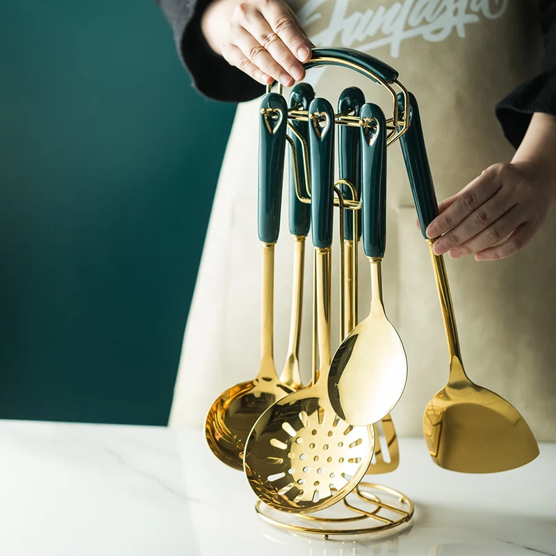 Набор кухонной посуды из нержавеющей стали 7 предметов в скандинавском стиле