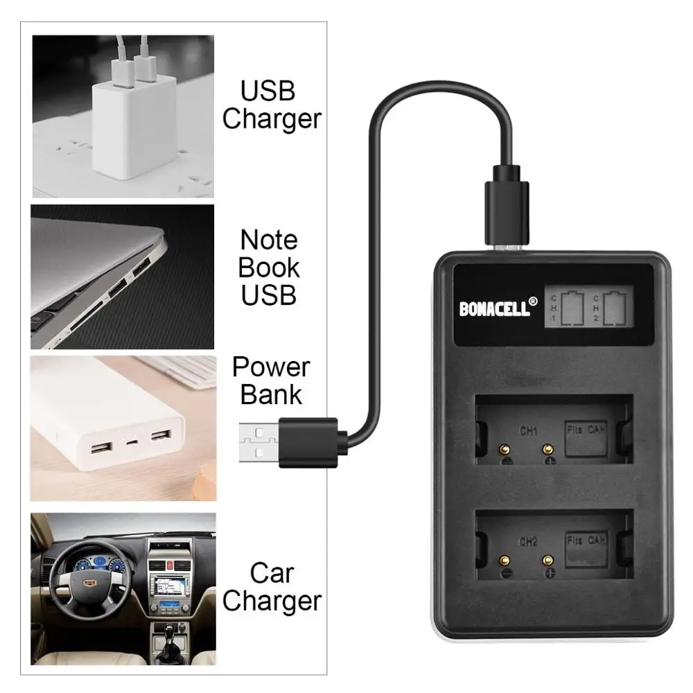 

2000mAh EN-EL14 EN-EL14A ENEL14 Battery for Nikon D3100 D3200 D3300 D3400 D3500 D5600 D5100 P7700 P7800+LCD Battery Charger L50