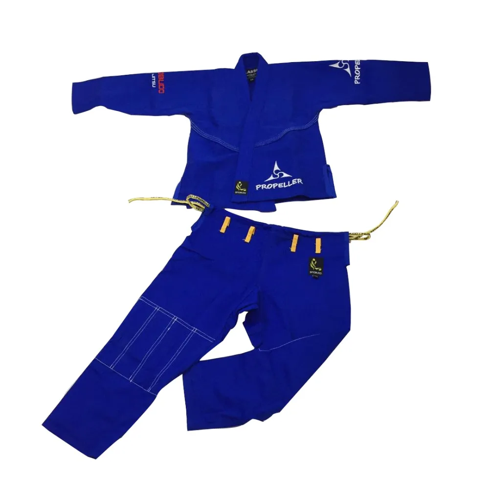 Черный/синий BJJ Gi Jiu Jitsu gi утолщенные тренировочные костюмы для детей и взрослых
