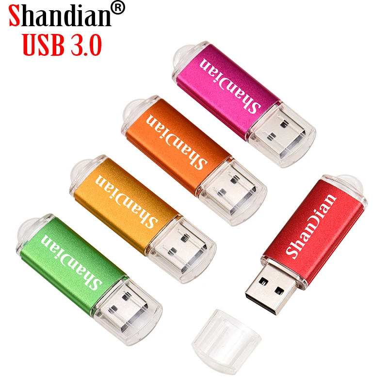 

SHANDIAN Mini Pen drive USB Flash Drive 4GB 8GB 16GB 32GB 64GB 128GB pendrive metal usb 3.0 flash drive memory card Usb stick