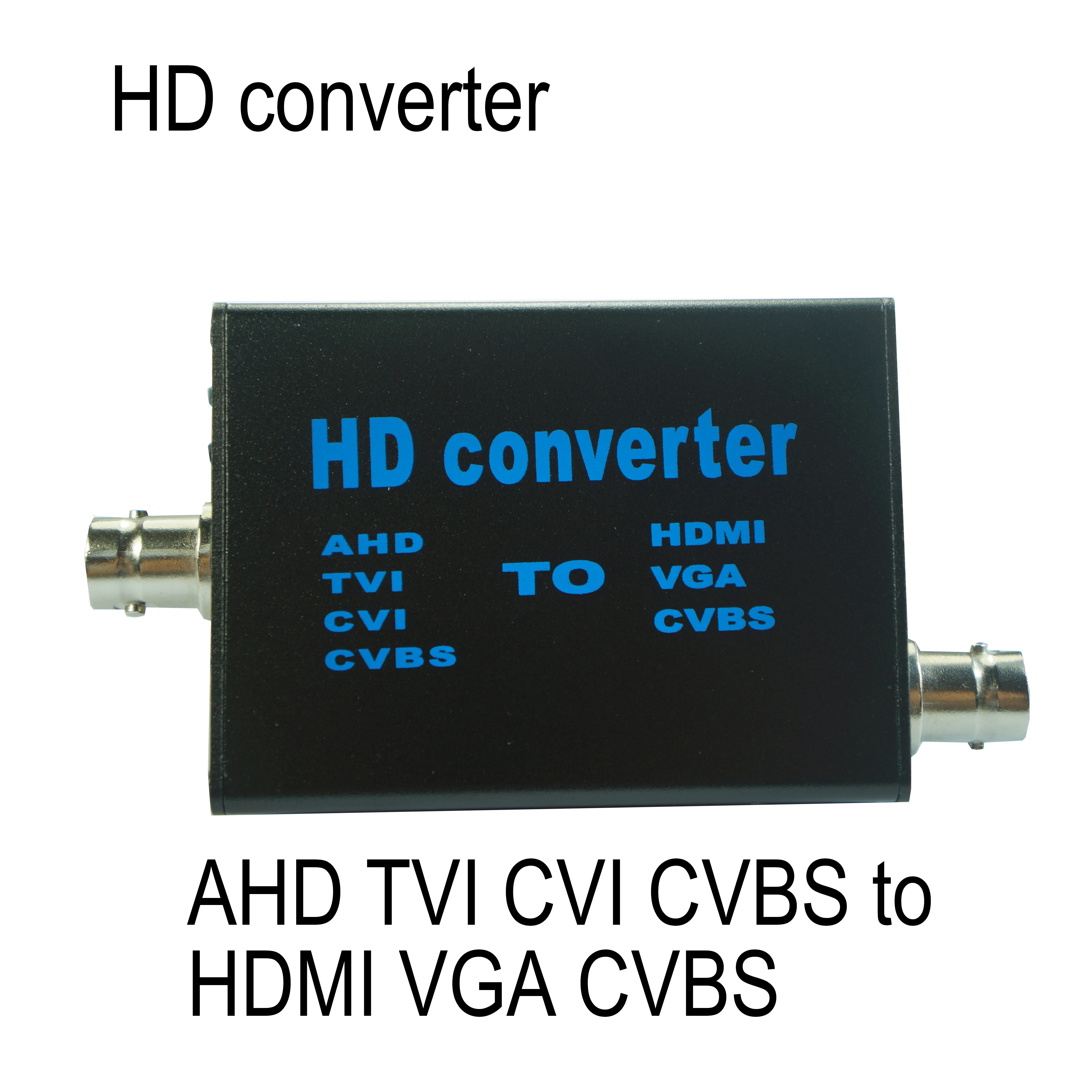 Factory Direct 4-in-1 high definition video signal convertor , AHD/TVI/CVI/CVBS signal to HDMI/VGA/CVBS signal converter