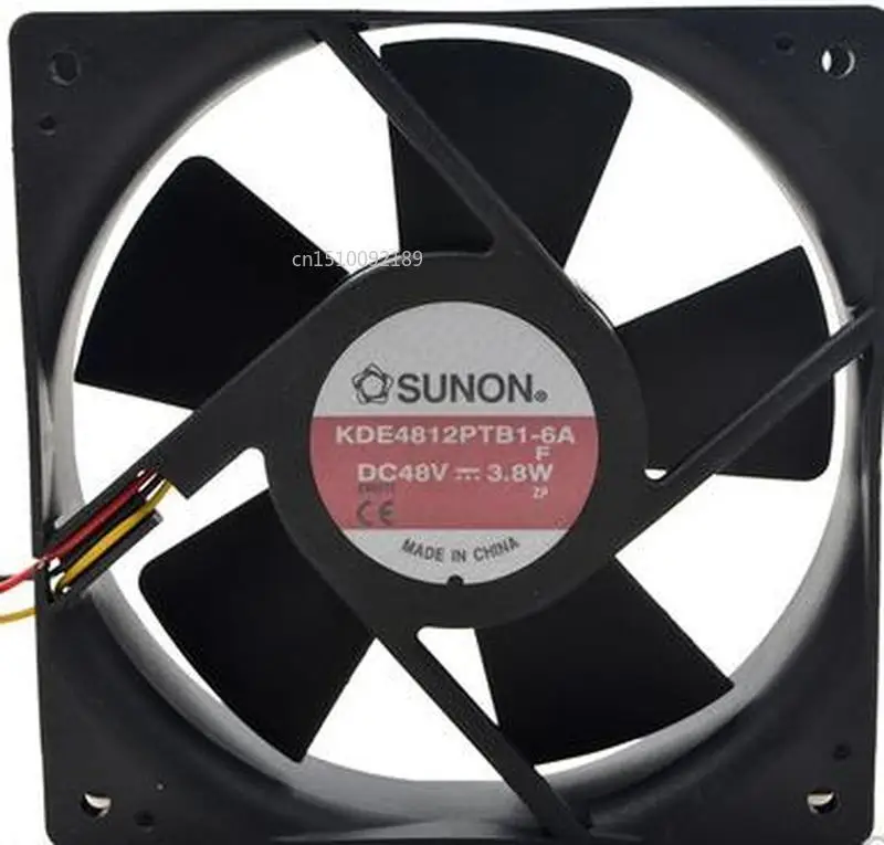 

for Original KDE4812PTB1-6A Double Ball Bearing Cooling Axial Fan DC 48V 3.8W 12025 120*120*25mm 2500RPM 3 Wires Free shipping