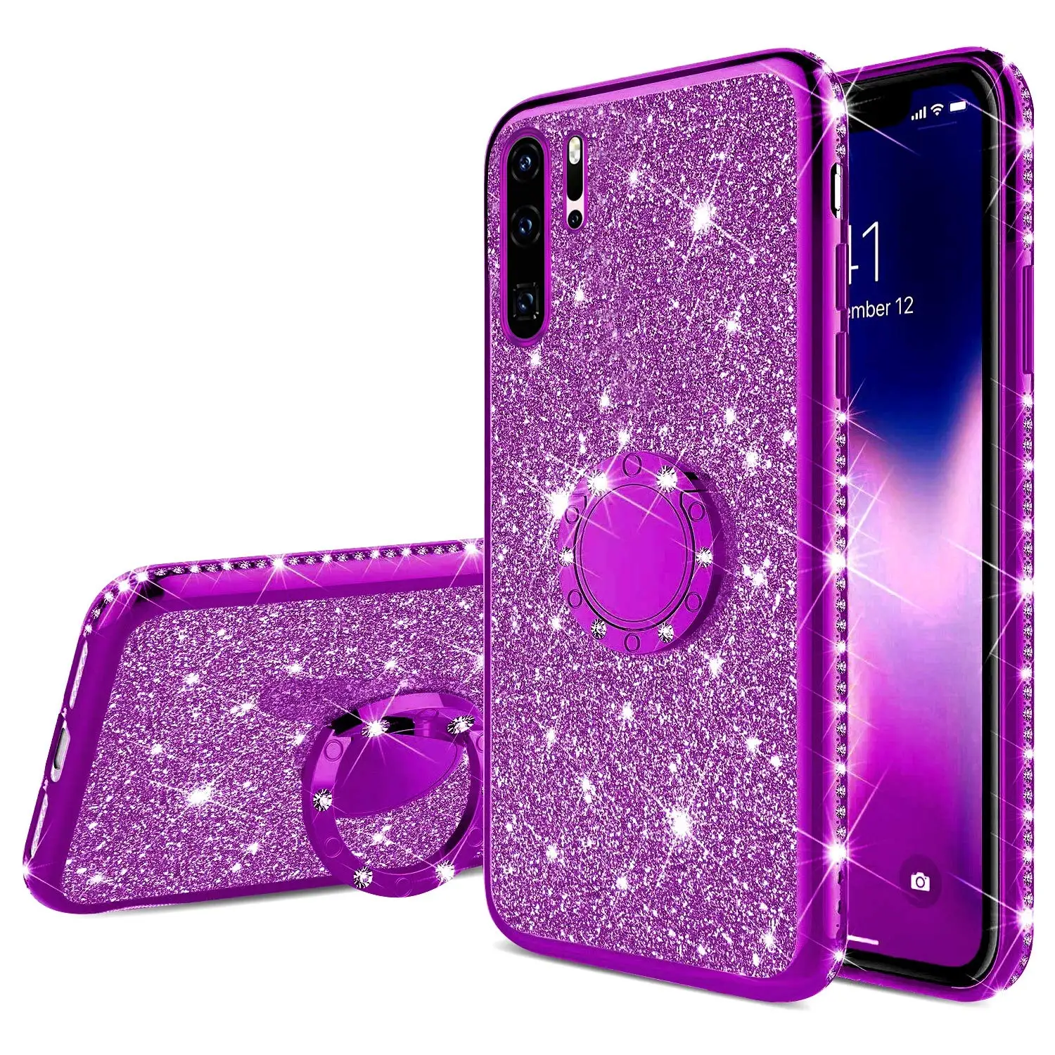 Чехол для HUAWEI P40 Lite мягкий блестящий чехол со стразами Honor 7A 7C 7X 8A 8C 8S 8X 20 20s 10 Y5 Y6 Y9 2019