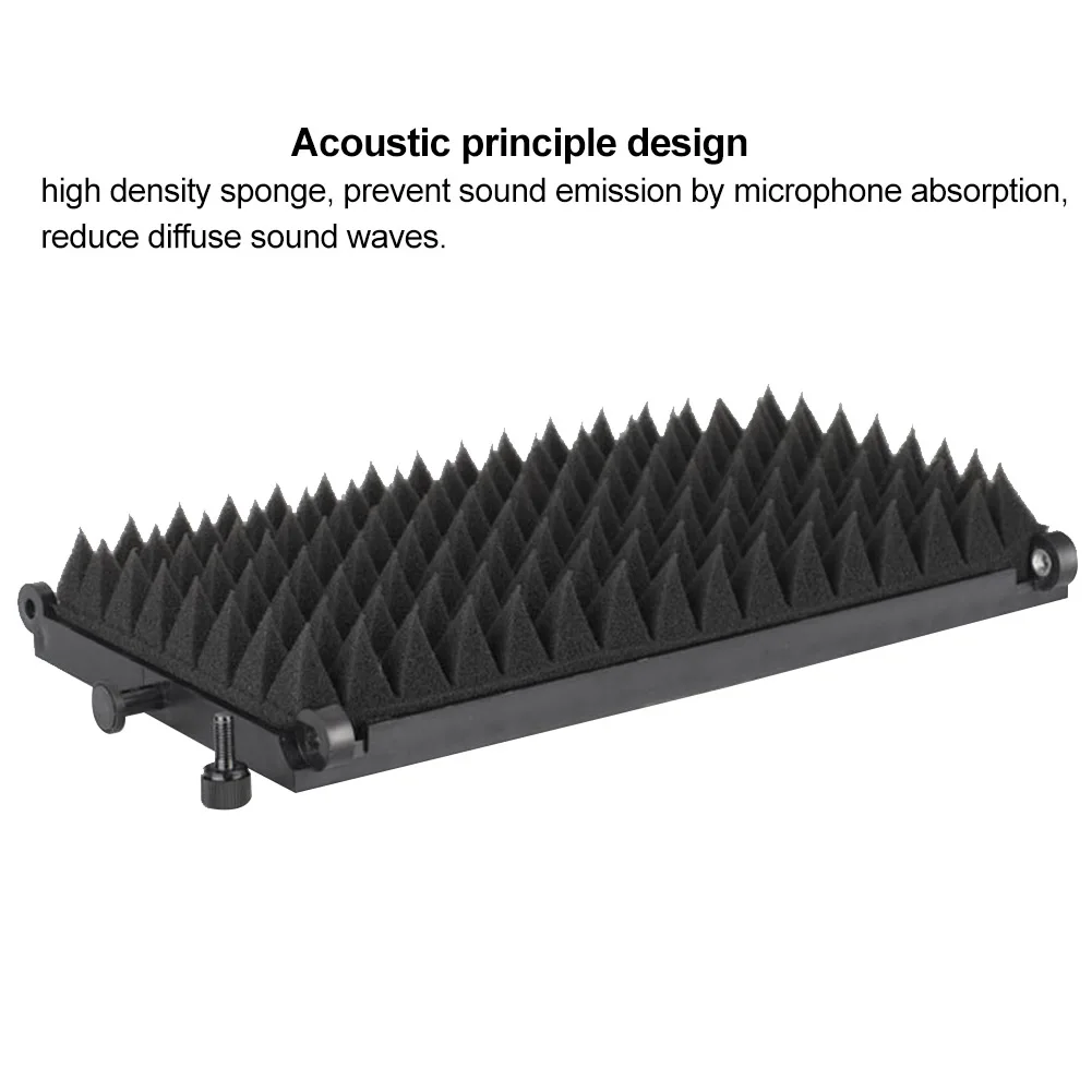 

ABS Sound Absorber Professional Adjustable Angle Microphone Isolation Shield Desktop Windscreen Soundproof Foldable Portable