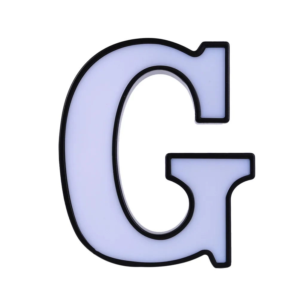 G DIY 26 букв светодиодный ночник английский Marquee знак Алфавит 3D Настенный ночник t домашний Свадебный день рождения Жених - Цвет: G