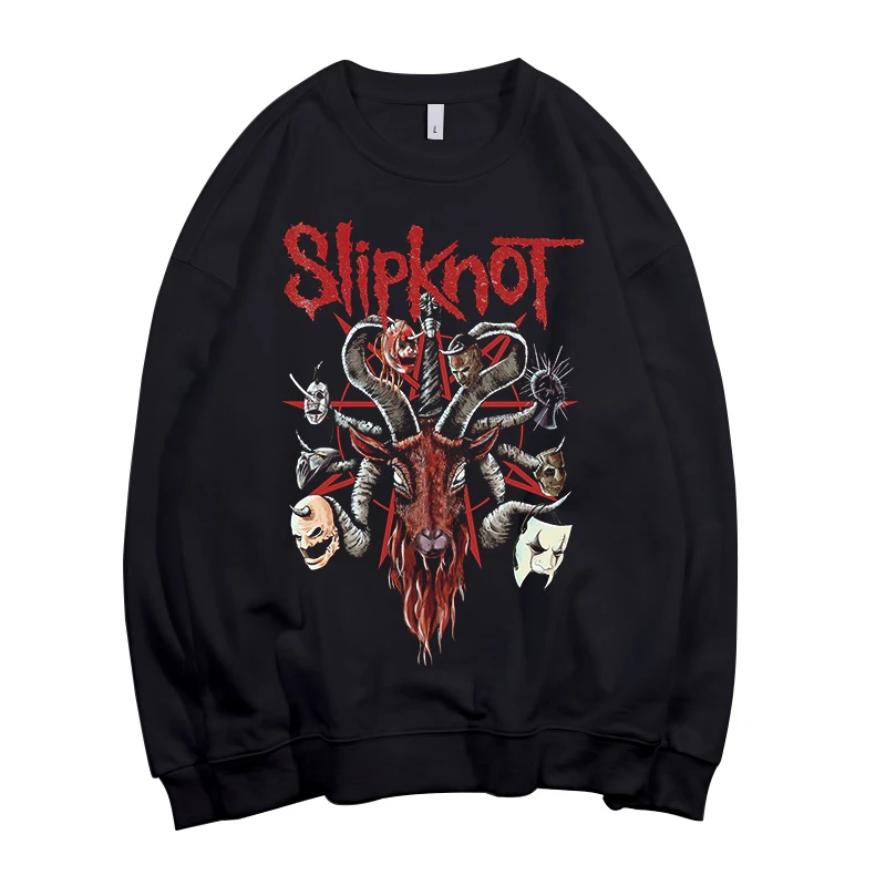Todhoof Slipknot Альтернативная металлическая лента унисекс вырез лодочкой хлопковая толстовка Азиатский размер