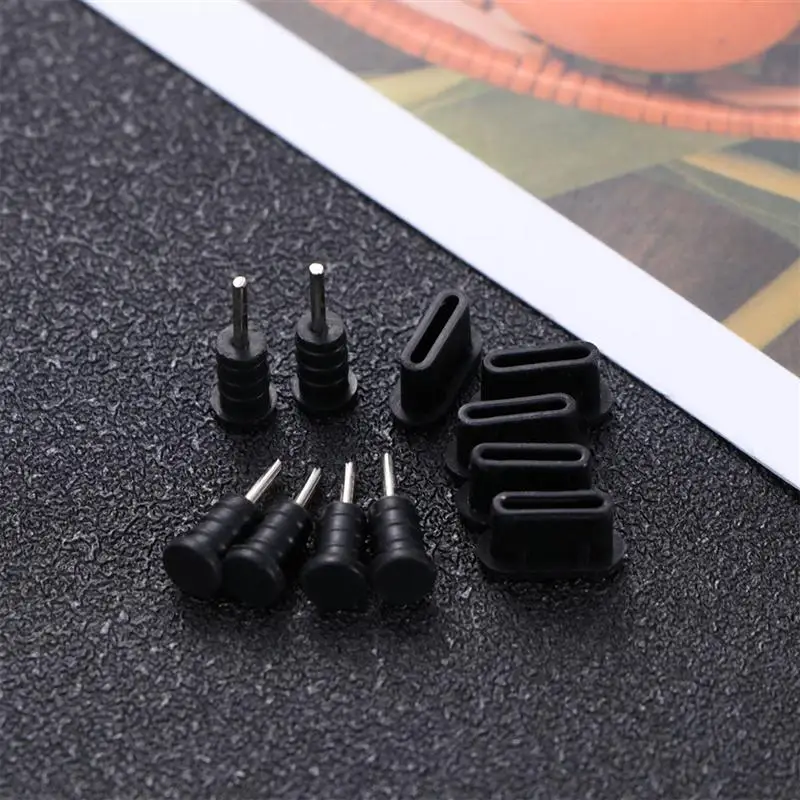 

10 Pairs USB Type C Anti Dust Protect Cover Silicon Port Plug Cover(Black)