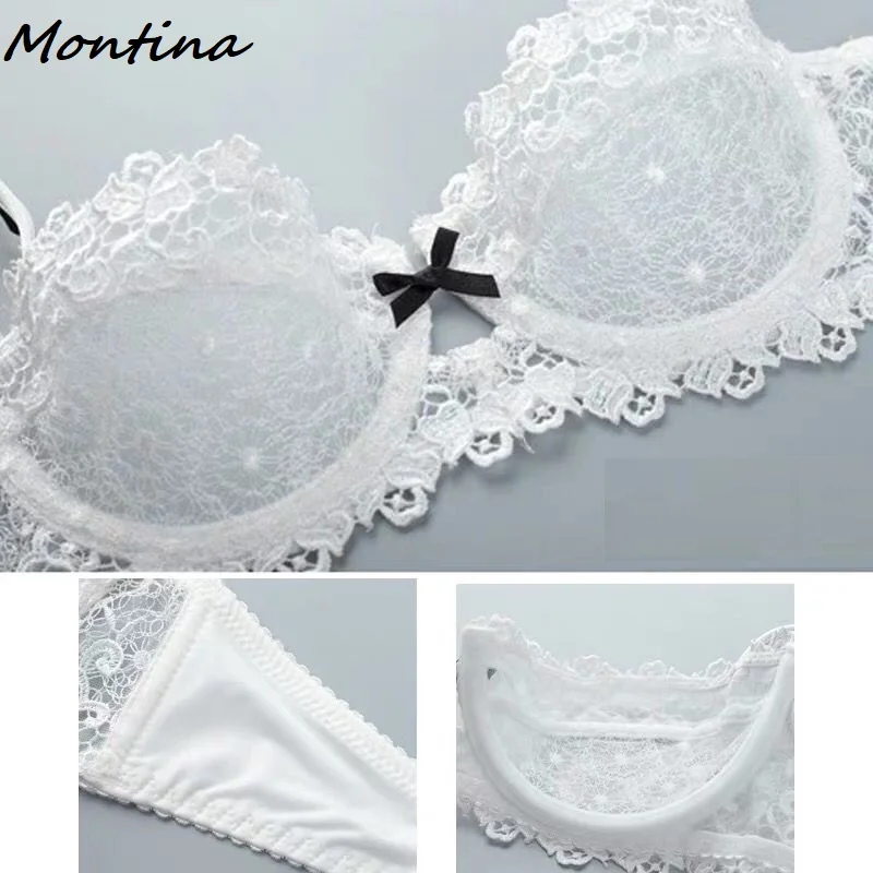 Бюстгальтер женский прозрачный с полупрозрачной чашкой|Комплекты нижнего белья|