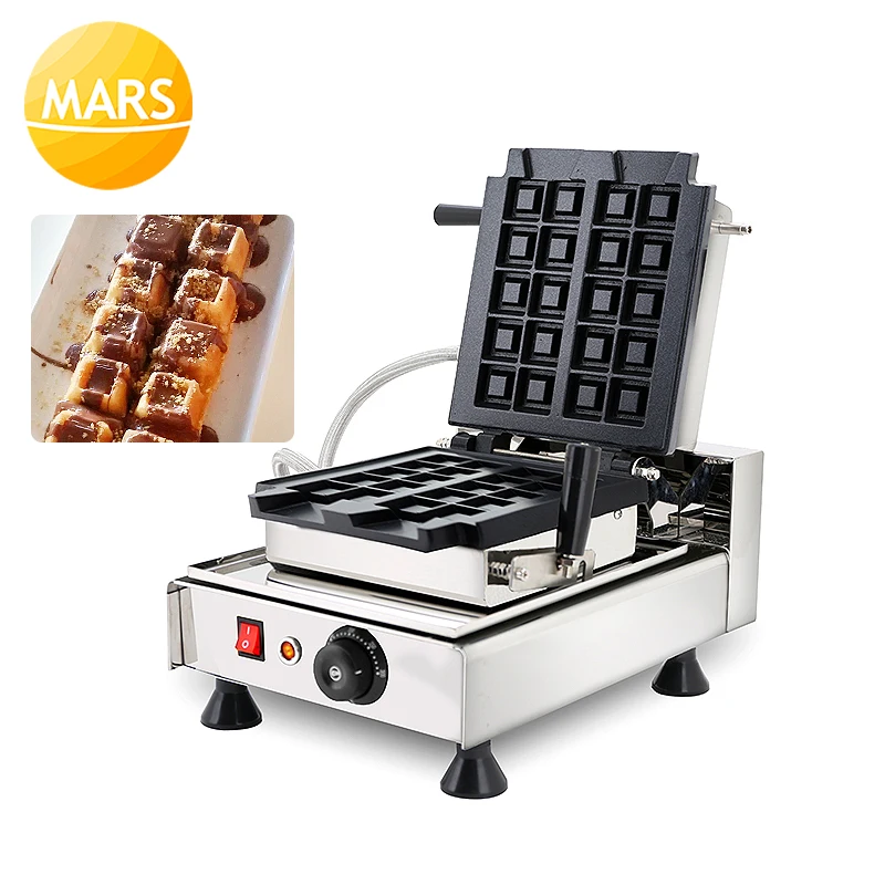 

Hot Snack Crispy Waffle Buns Vertical Waffle Maker to Make Waffle Cubes Waffo Bites Square Rotating Waffle Machine Iron Plates