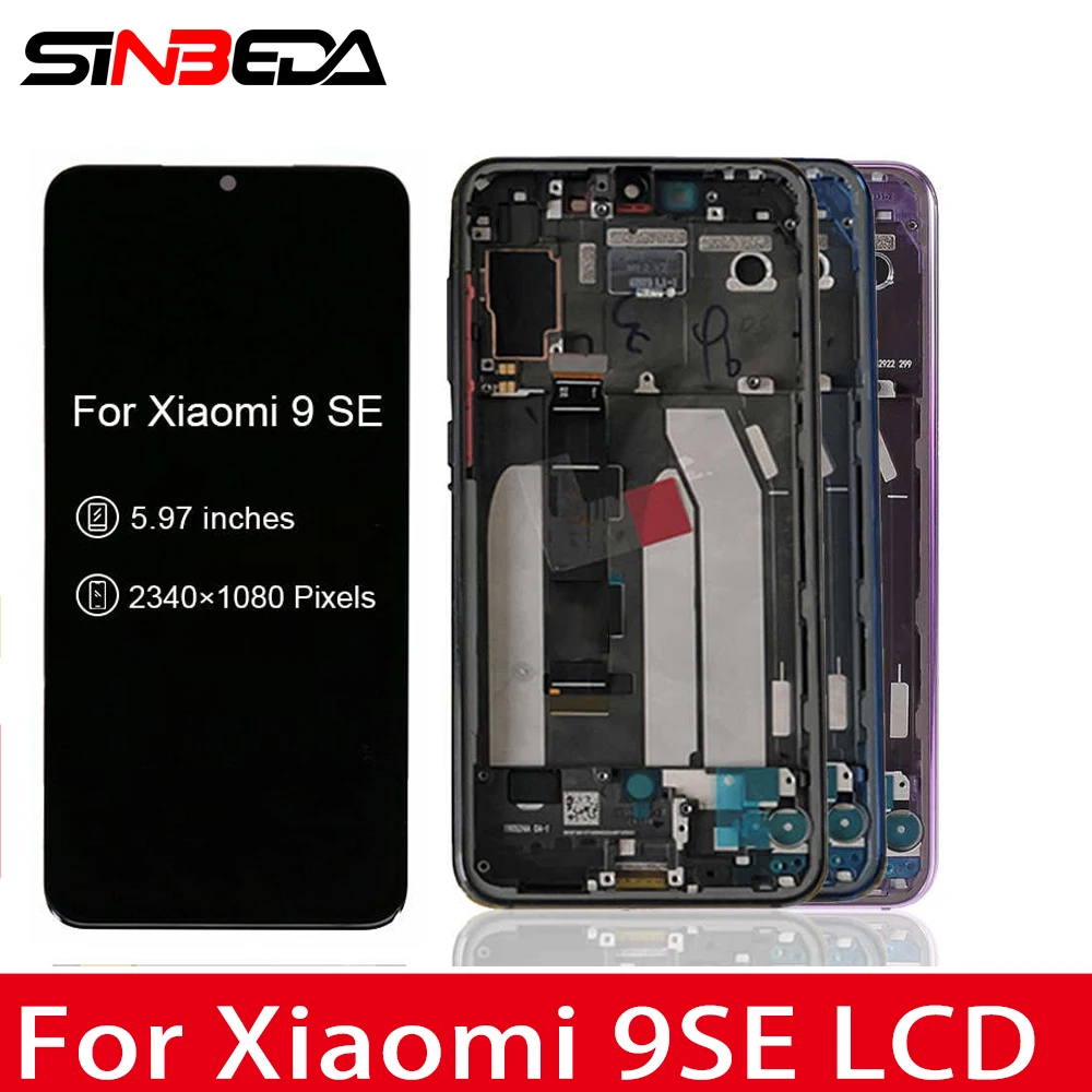 Оригинальный AMOLED ЖК дисплей 5 97 дюйма для XIAOMI MI 9 SE сменный сенсорный в сборе