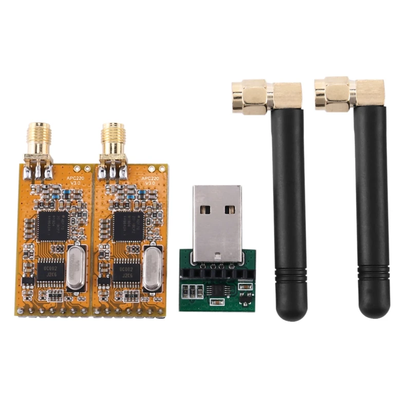 

APC220 беспроводные RF серийные модули данных с антеннами USB преобразователь модуль адаптер Комплект для Arduino 3,3 в-5 в