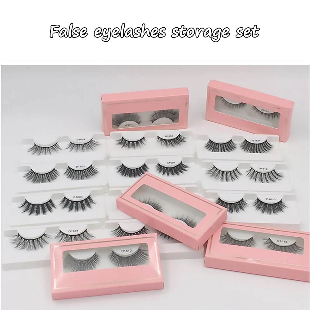10 бумажных коробок розовый бумажный ящик чехол для хранения накладных ресниц с