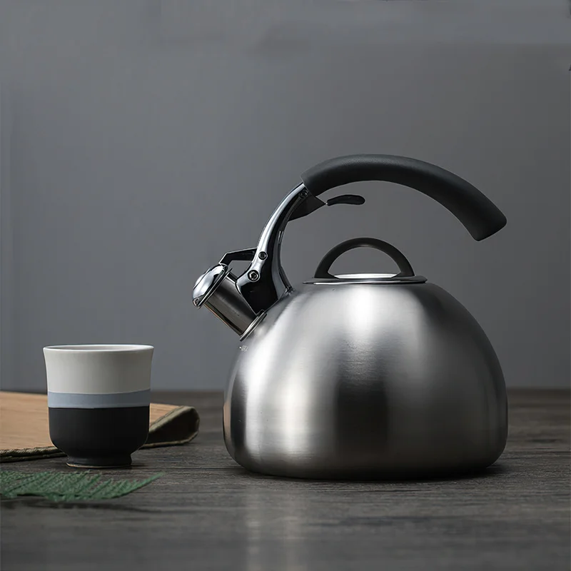 

Чайник большой емкости из нержавеющей стали со свистком, чайник для кипячения воды и чая, бытовой газовый чайник пищевого класса