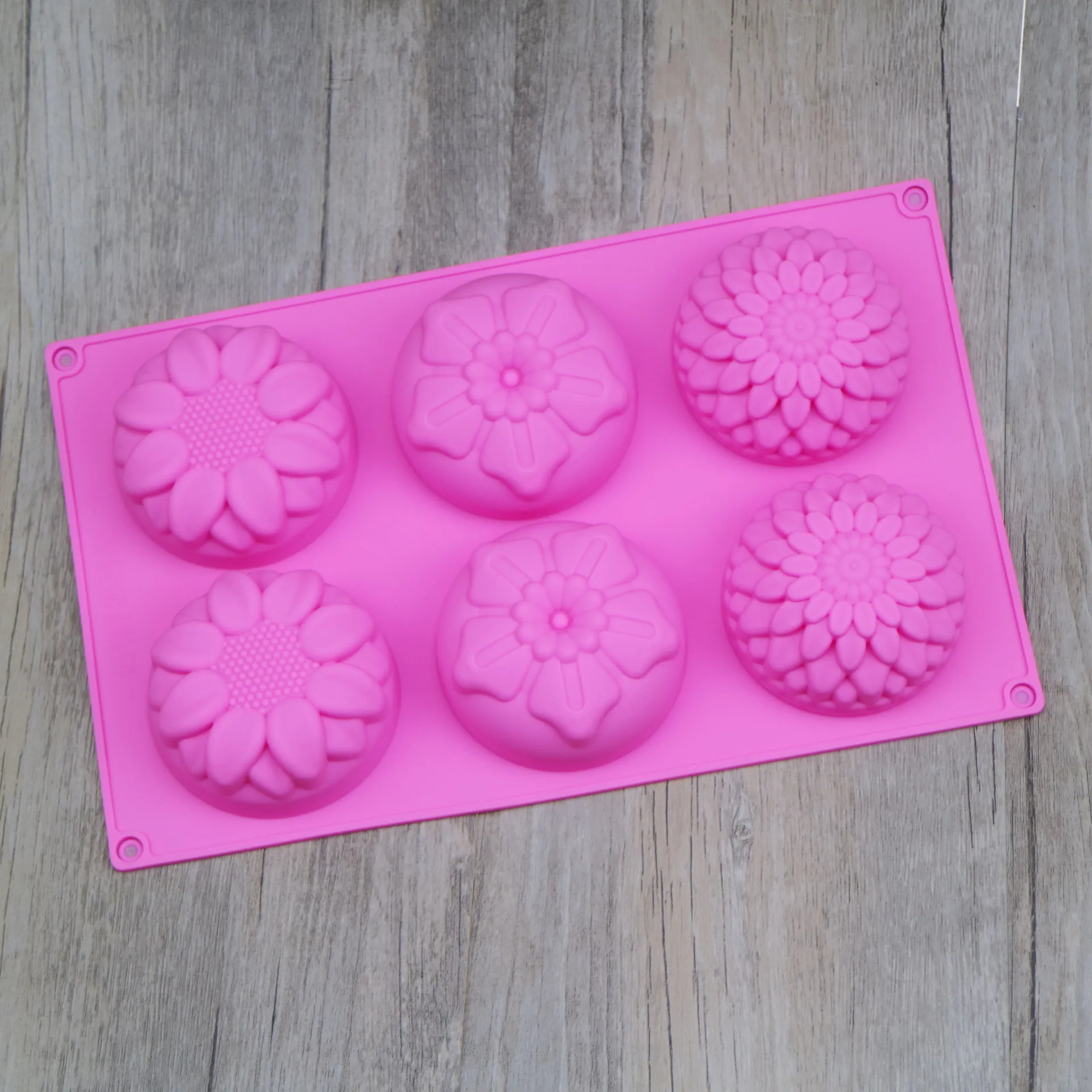 

Silicone Baking Tool 3 Different Patterns Flower Shape Ice Skin Moon Cake Mold DIY Chocolate Mousse Soap Jelly Pudding Mold