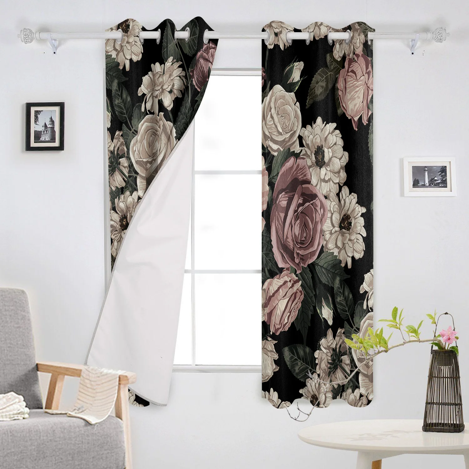 Шторы на окна с цветами современные украшения для гостиной кухни спальни