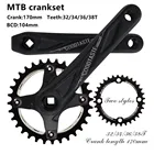 Шатуны для горного велосипеда 104 мм BCD шатуны для горного велосипеда 170 мм шатуны для велосипеда 32T 34T 36T 38T детали для горного велосипеда
