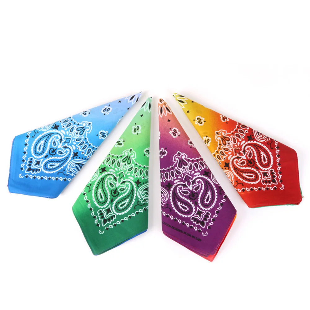 2020 Fashion Hip Hop 100% Cotton Bandana Square Scarf 55cm*55cm Tie-dye Paisley Headband Printed For Women/Men/Boys/Girls |