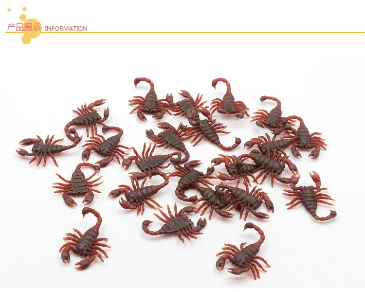 10 pcs/lot Halloween Novelty Funny Spoof toys Simulation Centipede Fly Cockroach Scorpion 4 kinds of insects kids creative gift