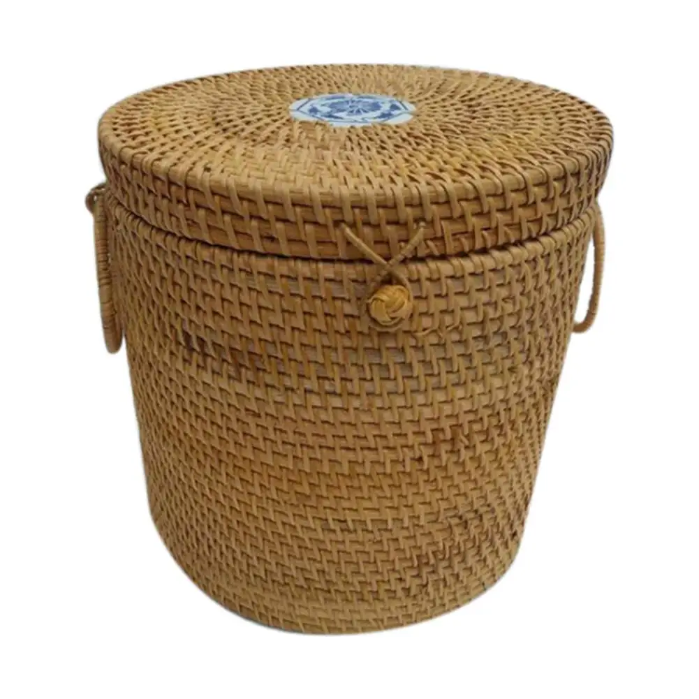 Плетение из прутьев деревянная банка для чайного торта с крышкой контейнер