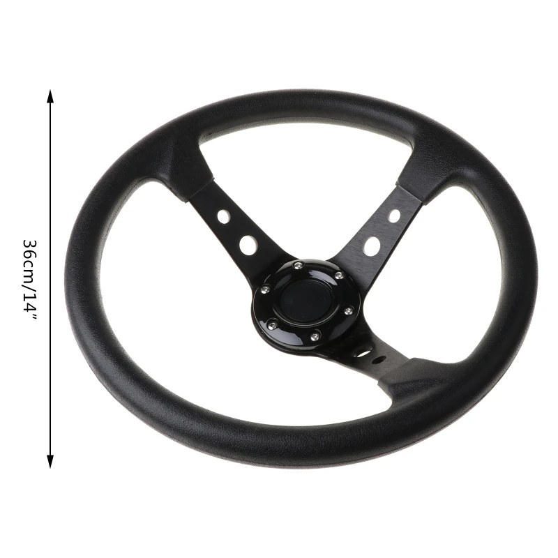 

Car Modification Sport Steering Wheel Universal 14 inch/350MM PVC Leather Auto Racing Steering Wheels