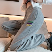 cotton new style trousers womens autumn and winter beamed casual sports pants high waist loose and thin harem pants