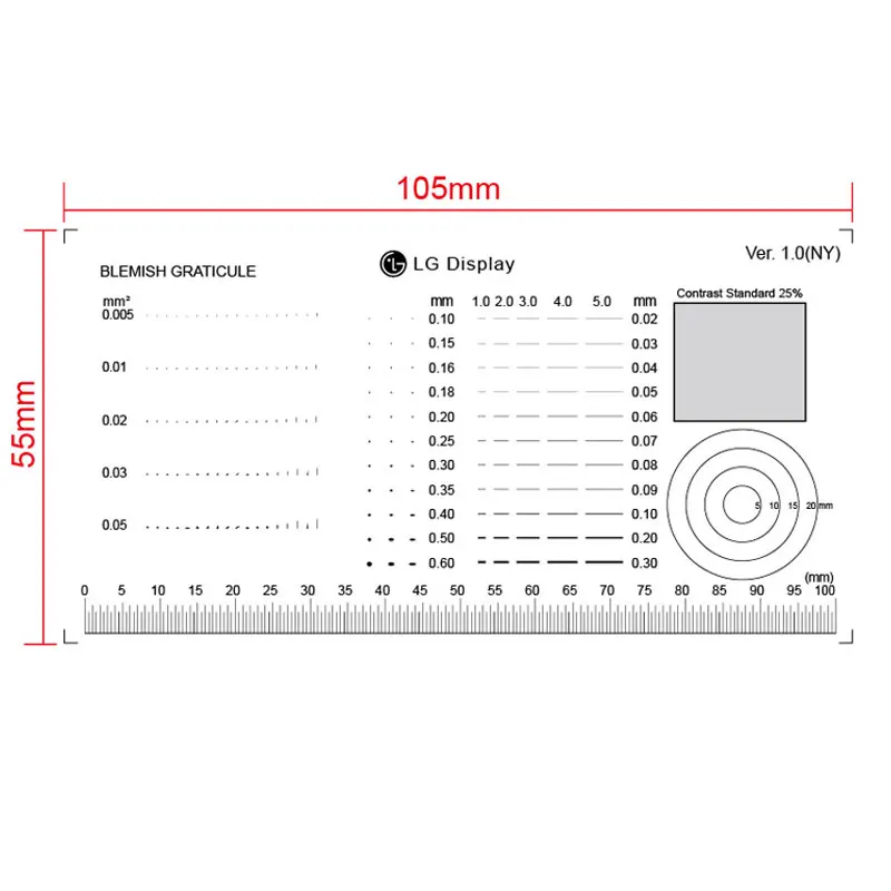 High Precision Point Gauge Measuring Tool Microscope Stain Card Micrometer Calibrator Magnifier Area | Инструменты