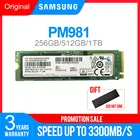 SAMSUNG SSD M.2 PM981 256 ГБ 512 1 ТБ PM961128GB твердотельного жесткого диска NVMe PCIe 3,0x4 NVMe 1,3 ноутбук внутренний disco duro TLC